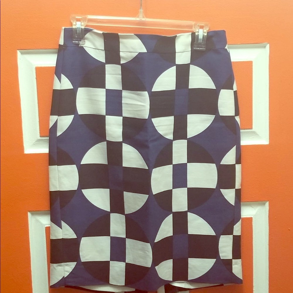 Jcrew geometric pencil skirt